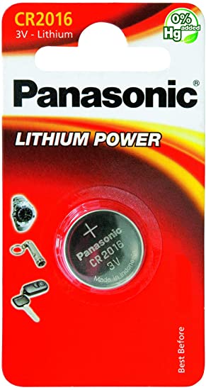 PANASONIC - CR-2016 PILA BOTÓN LITIO 1P 3V 90MAH