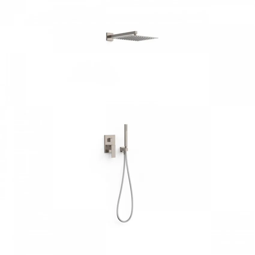 TRES - KIT MONOMANDO ENCASTABLE 2 VIES RAPID-BOX DU.MTA.+ BRAÇ ROCIADOR ORIENTABLE + SUPORT DUCHA
