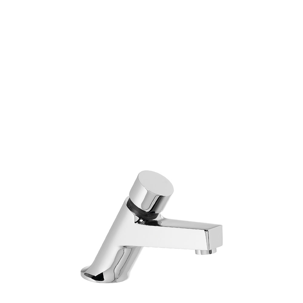 TRES - GRIFO LAVABO TEMPORIZADO 1 AGUA CIERRE AUTOMÁTICO 114MM CROMO