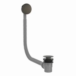 TRES - VALVULA DESAIGUE CLICK-CLACK P/BANYERA TAP Ø72MM TUB FLEXIBLE MAX.680MM NEGRE METAL·LITZAT