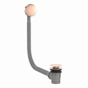 TRES - VALVULA DESAIGUE CLICK-CLACK P/BANYERA TAP D-72MM TUB FLEXIBLE MAX 680MM OR ROSA 24K