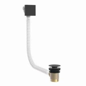 TRES - VALVULA DESAIGUE CLICK-CLACK P/BANYERA TAP Ø70MM TUB FLEXIBLE MAX 980MM NEGRE MATE