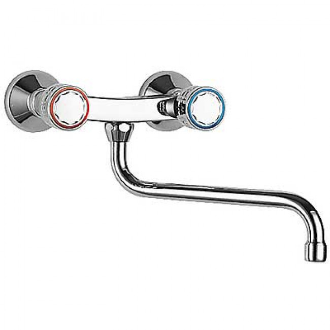 TRES - ESE-23 GRIFO COCINA BIMANDO PARED CAÑO INF. 260 GIR. CROMADO view 2