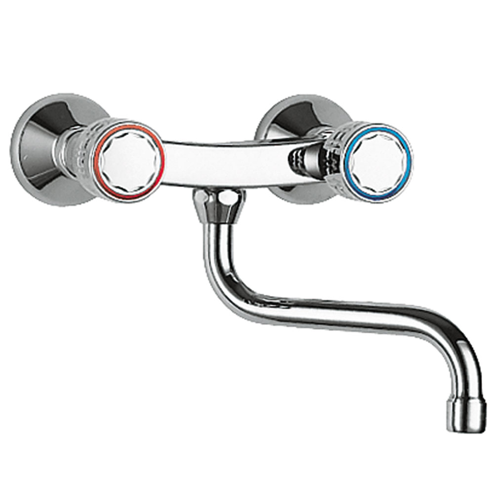 TRES - ESE-23 GRIFO COCINA BIMANDO PARED CAÑO INF. 260 GIR. CROMADO view 4