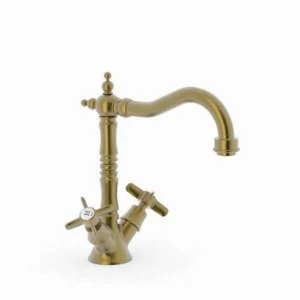 TRES - BIMANDO LAVABO LATÓN VELL MATE 253MM TRES - CLASIC