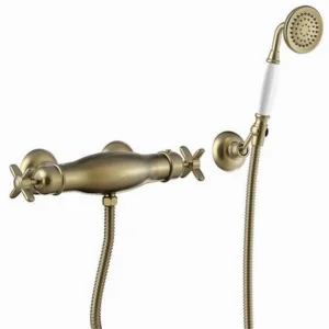 TRES - AIXETA TERMOSTATICA MURAL DUTXA ANTICALCARIA LLAUTO VELL MATE SUPORT ORIENTABLE