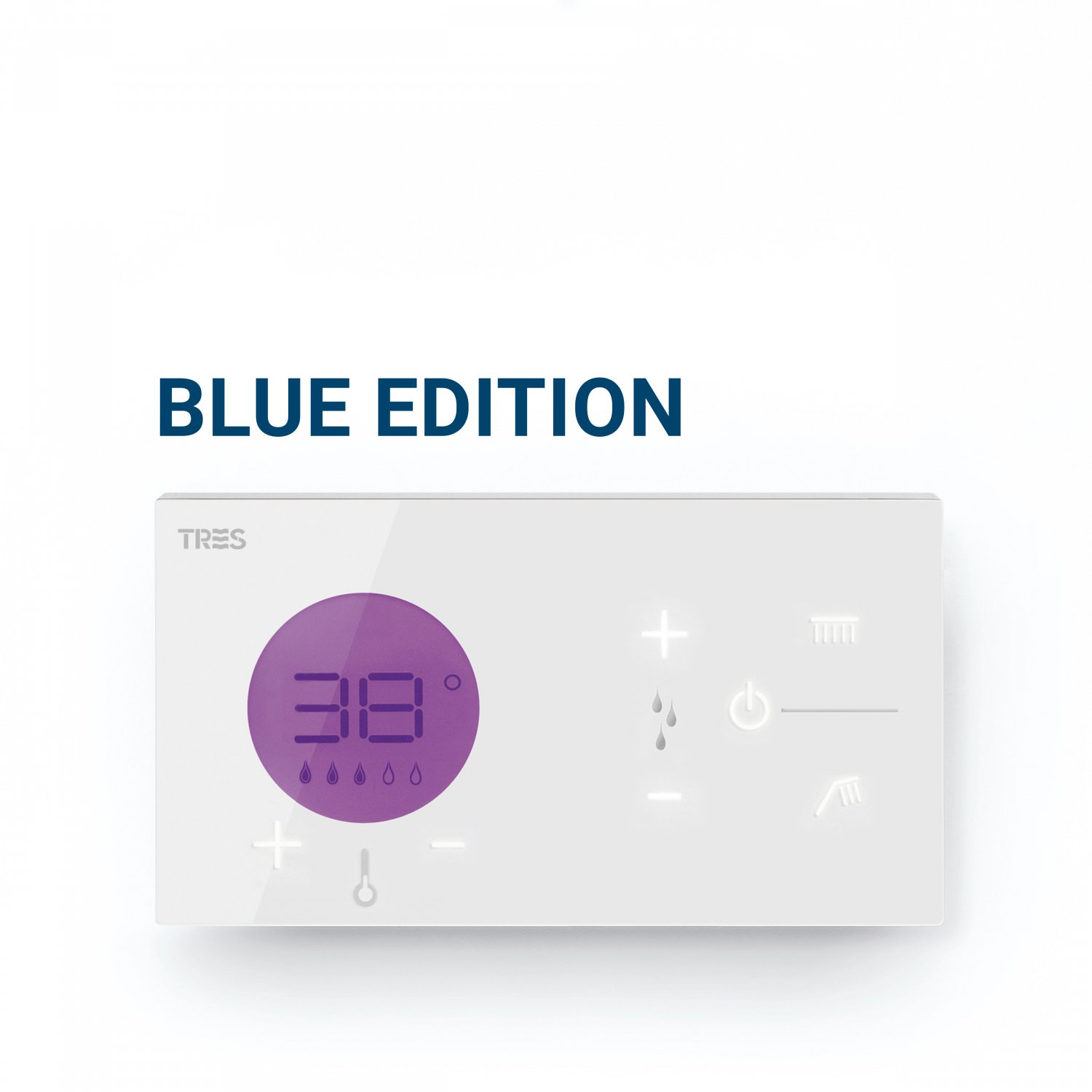 TRES - CONTROL TERMOSTATIC ELECTRONIC ENCASTABLE EXCLUSIVE SHOWER TECHNOLOGY BLUE EDITION