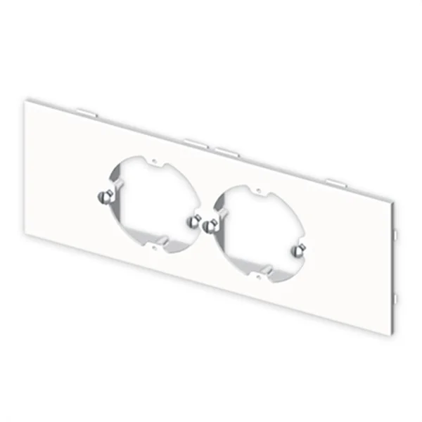 UNEX - UNEX73 PLACA PARA 2 MECANISMOS UNIVERSAL BLANCO NIEVE