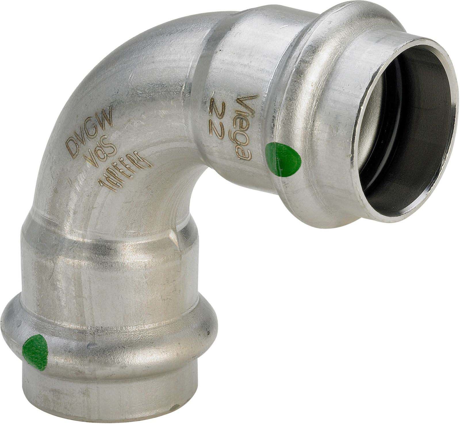 VIEGA - CURVA SANPRESS 90° 2316 DIÁMETRO 28MM ACERO INOXIDABLE