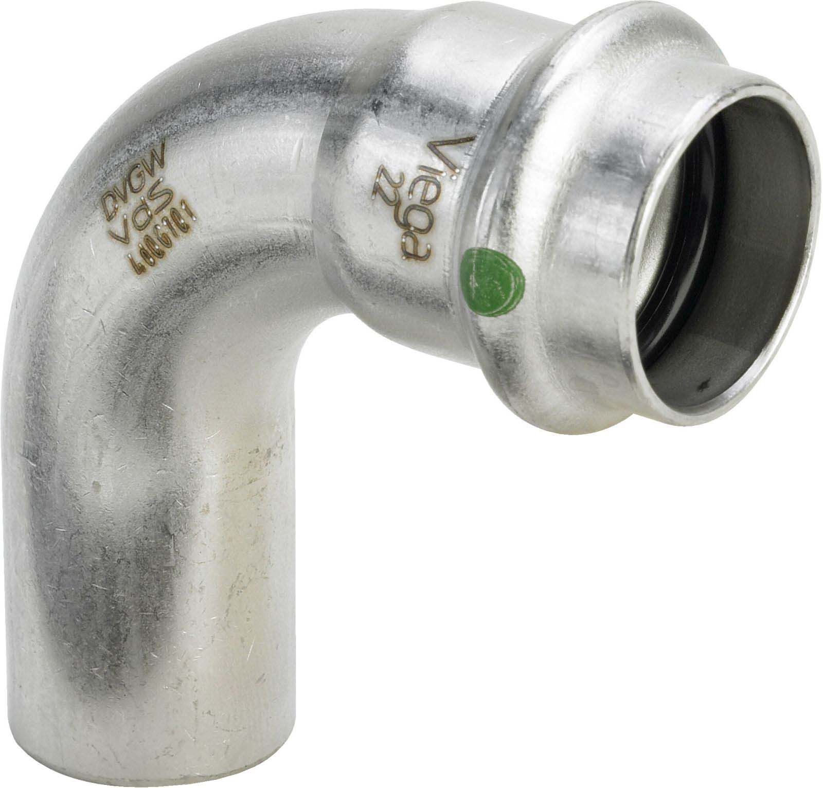 VIEGA - CURVA 90º M-F AMB SC Ø54MM INOX SANPRESS