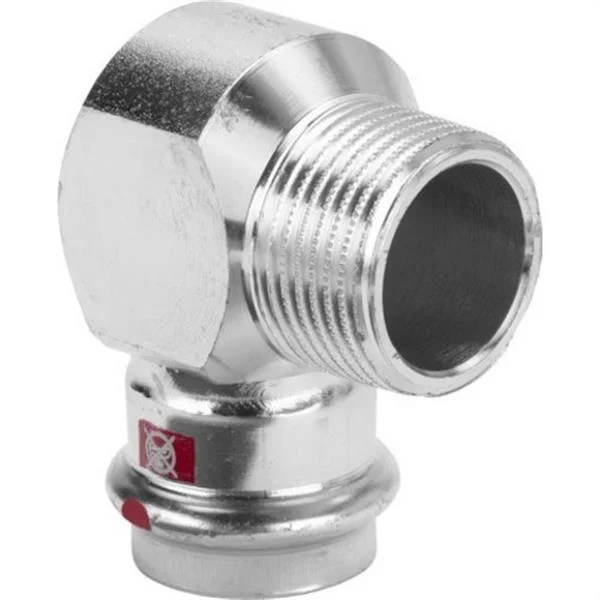 VIEGA - COLZE 90º AMB SC R-M 18X1/2" ACER GALVANITZAT PRESTABO
