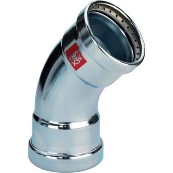 VIEGA - CORBA 45º F-F AMB SC Ø88.9MM ACER GALVANITZAT PRESTABO