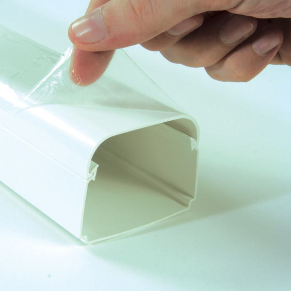 VECAMCO - CANALETA CLIMA 90X65 CON FILM PROTECTOR BLANCO