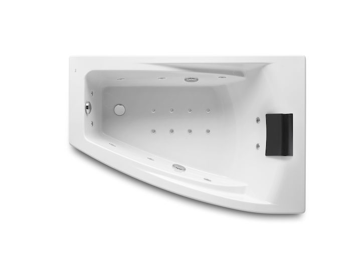 ROCA - BANYERA ACRILICA ANGULAR HALL 1500X1000 ASIMETRICA DRETA SENSE HIDROMASATGE BLANC