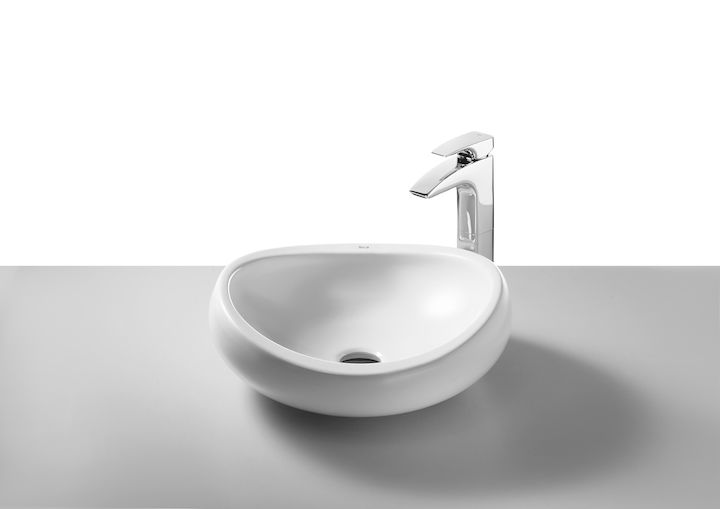 ROCA - LAVABO PORCELLANA SOBRE ENCIMERA URBI Ø450 BLANC