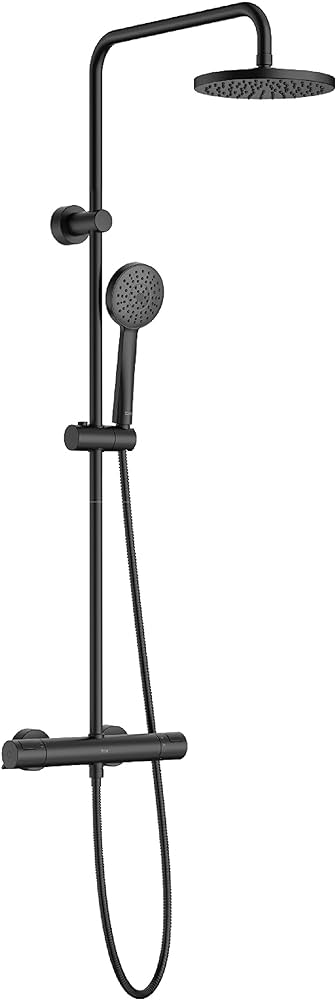 ROCA - VICTORIA -T BASIC COLUMNA DUCHA TERMOSTÁTICA FIJO NEGRO MATE