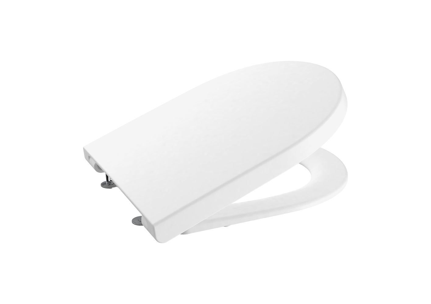 ROCA - ASIENTO INODORO CON TAPA THE GAP ROUND FRONTAL INOX BLANCO