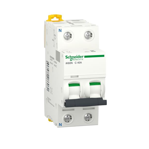 SCHNEIDER - INTERRUPTOR AUTOMÁTICO MAGNETOTERMICO IK60N 1P+N 40A CURVA-C