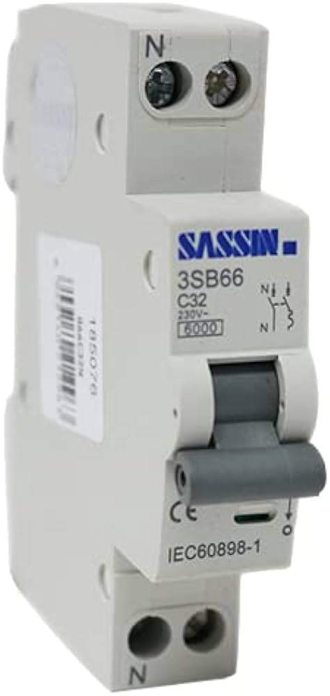 SASSIN - 3SB66 MAGNETOTERMIC DPN 1P+N 6A CORBA C 6KA