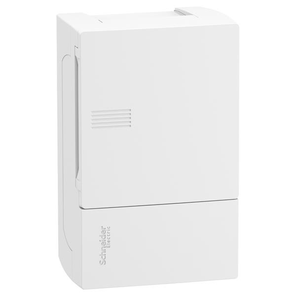 SCHNEIDER - RESI9 MINI PRAGMA CAIXA ENCASTABLE 4 MODULS 1 FILA PORTA BLANCA