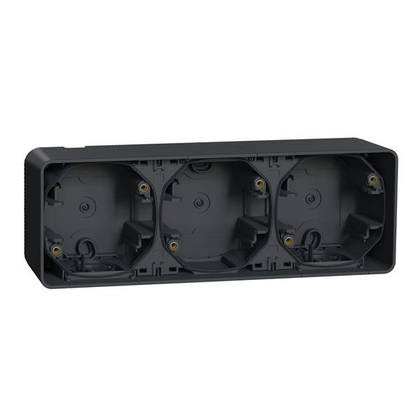 SCHNEIDER - MUREVA STYL CAJA DE SUPERFICIE TRIPLE HORIZONTAL IP55 GRIS