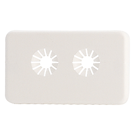 GIACOMINI - R175B FLUOR DOBLE PLÁSTICO BASE 16 35 MM BLANCO