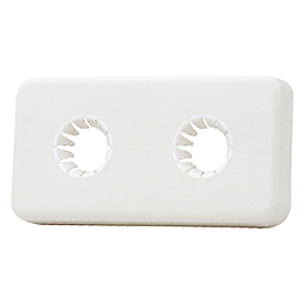 GIACOMINI - R175C FLUOR DOBLE PLÁSTICO BASE 18 50 MM BLANCO