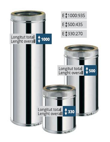 BOFILL - DP INOX-INOX AISI 304 MODUL RECTE 1000MM D-100