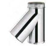 BOFILL - TE CON PURGA 45º DOBLE PARED INOX/INOX AISI-316L TTDPI D-100